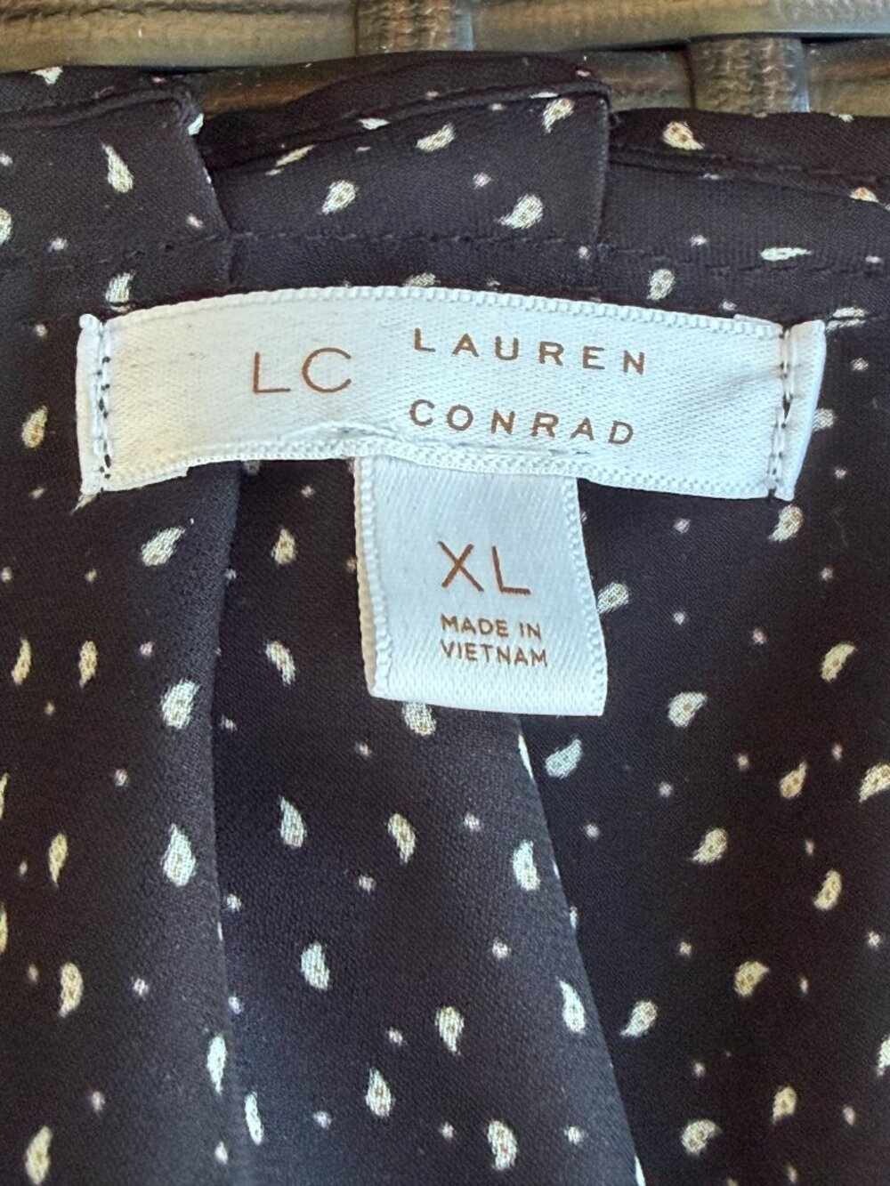 Lauren Conrad XL Black Sheer Clip Dot Top Coquette Fairycore - Picture 4 of 6